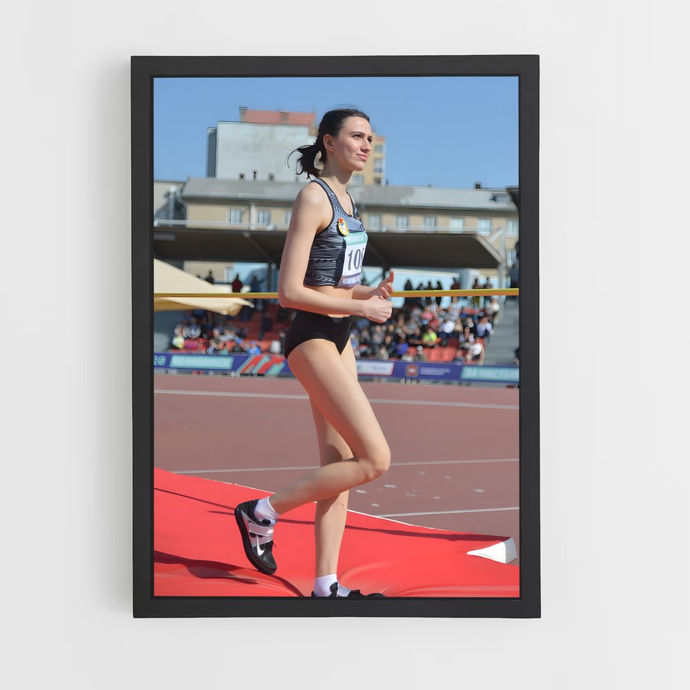 Poster En Courant Vers L'Excellence – affiche Athlétisme (vue 2)